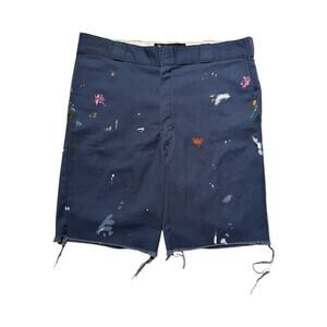 Paint splatter “Junkie” shorts